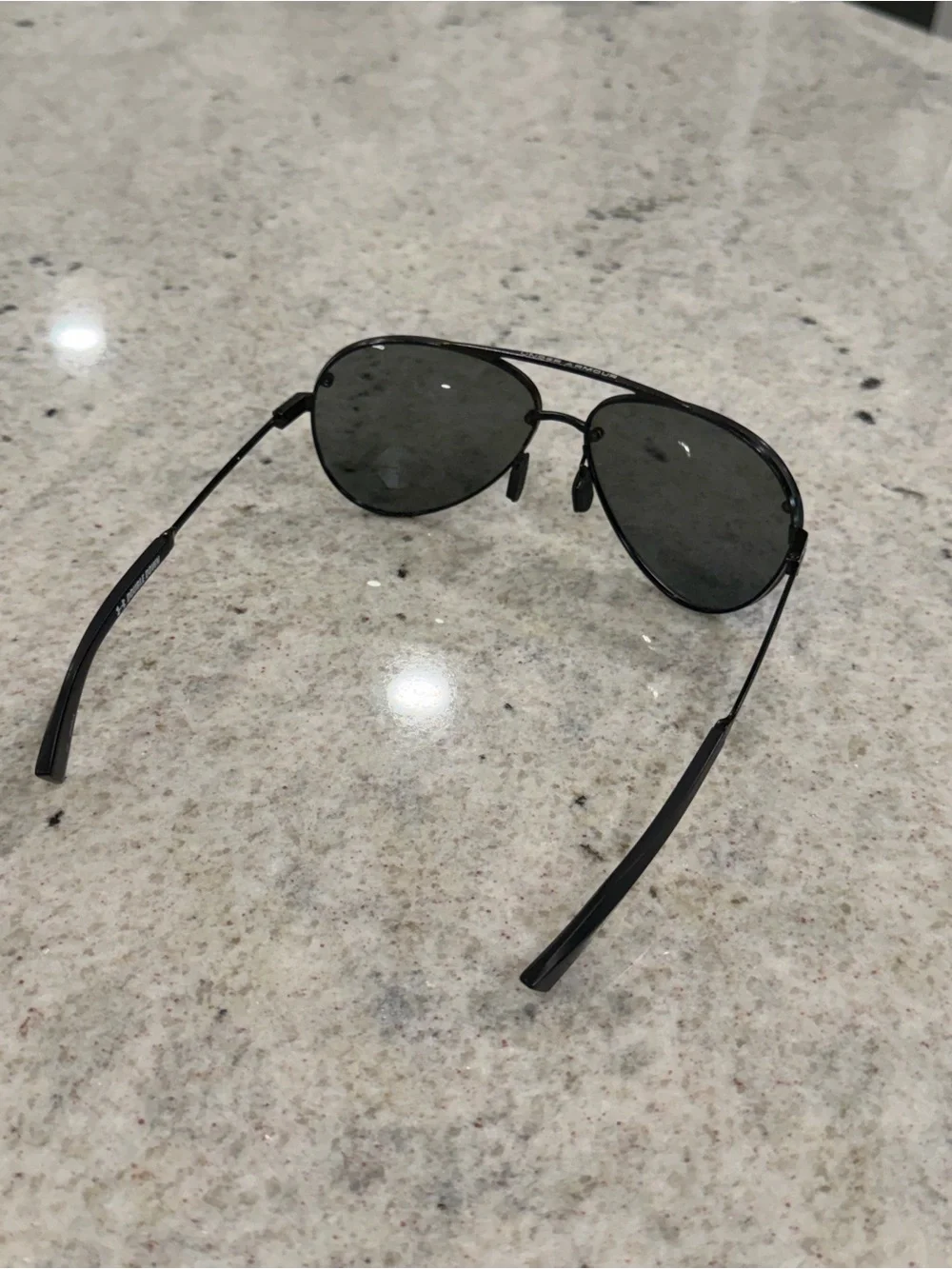 Under Armour Double Down Black Aviator Sport Sunglasses